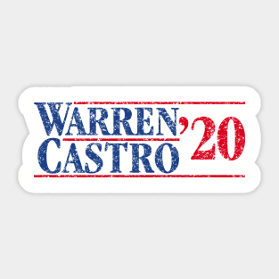 Elizabeth Warren and Julian Castro on the one ticket? Sticker